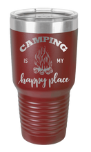 Load image into Gallery viewer, Camping Is My Happy Place Laser Engraved Tumbler (Etched)

