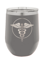 Load image into Gallery viewer, Caduceus Laser Engraved Wine Tumbler (Etched)
