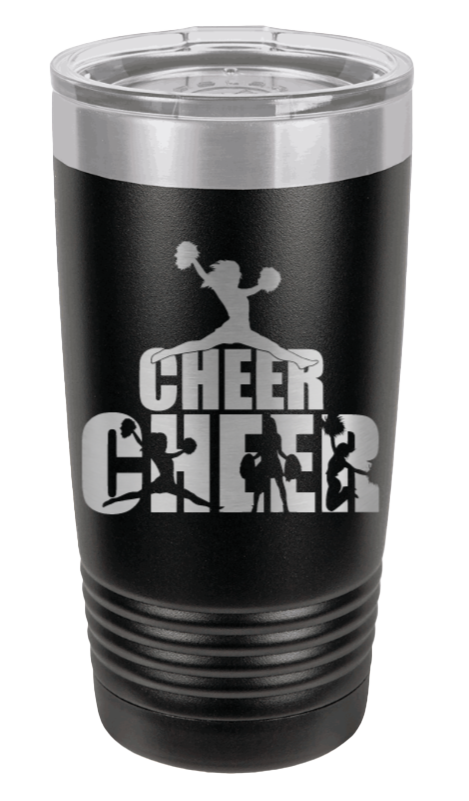 Cheerleader Design Laser Engraved Tumbler (Etched)*