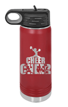 Load image into Gallery viewer, Cheerleader Laser Engraved Water Bottle (Etched)
