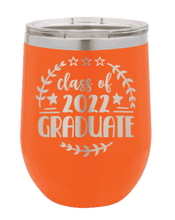 Load image into Gallery viewer, Class of 2022 Graduate 3 Laser Engraved Wine Tumbler (Etched)
