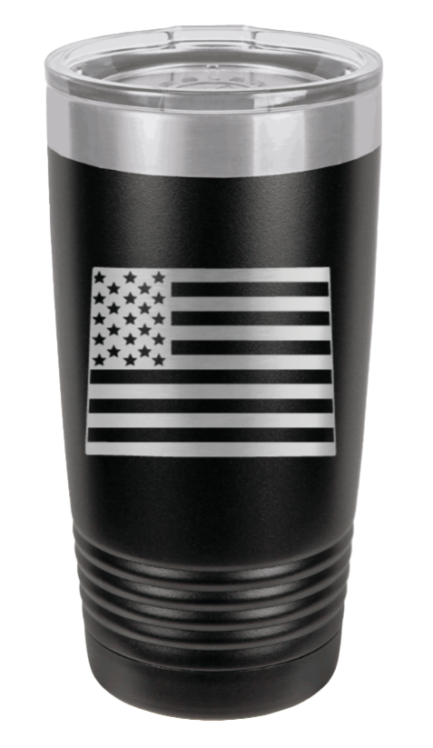Colorado State American Flag Laser Engraved Tumbler (Etched)