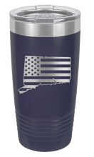 Load image into Gallery viewer, Connecticut State American Flag Laser Engraved Tumbler (Etched)
