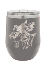 Load image into Gallery viewer, Cow with Bandana Laser Engraved Wine Tumbler (Etched)
