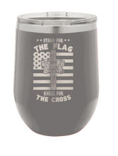 Load image into Gallery viewer, Cross Flag 3 Laser Engraved Wine Tumbler (Etched)
