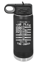 Load image into Gallery viewer, Cross Flag 3 Laser Engraved Water Bottle (Etched)
