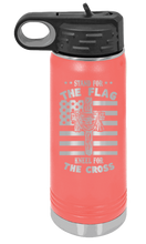 Load image into Gallery viewer, Cross Flag 3 Laser Engraved Water Bottle (Etched)
