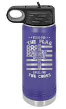 Load image into Gallery viewer, Cross Flag 3 Laser Engraved Water Bottle (Etched)
