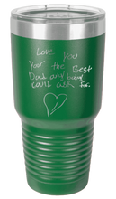 Load image into Gallery viewer, Father&#39;s Day Custom Message Laser Engraved Tumbler (Etched)
