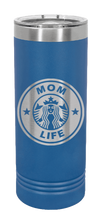 Load image into Gallery viewer, Mom Life Laser Engraved Skinny Tumbler (Etched)
