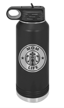 Load image into Gallery viewer, Mom Life Laser Engraved Water Bottle (Etched)
