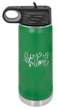 Load image into Gallery viewer, Boy Mom with Heart Laser Engraved Water Bottle (Etched)
