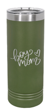 Load image into Gallery viewer, Boy Mom with Heart Laser Engraved Skinny Tumbler (Etched)
