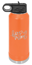 Load image into Gallery viewer, Boy Mom with Heart Laser Engraved Water Bottle (Etched)
