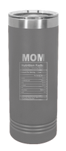 Load image into Gallery viewer, Mom Facts Laser Engraved Skinny Tumbler (Etched)
