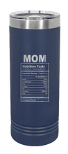 Load image into Gallery viewer, Mom Facts Laser Engraved Skinny Tumbler (Etched)
