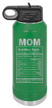 Load image into Gallery viewer, Mom Facts Laser Engraved Water Bottle (Etched)
