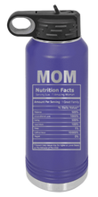 Load image into Gallery viewer, Mom Facts Laser Engraved Water Bottle (Etched)
