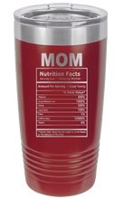 Load image into Gallery viewer, Mom Facts Laser Engraved Tumbler (Etched)
