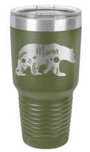 Load image into Gallery viewer, Mama Bear Floral Laser Engraved Tumbler (Etched)
