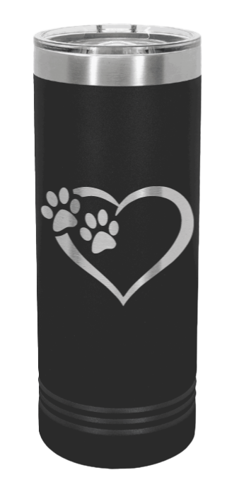 Puppy Love Laser Engraved Skinny Tumbler (Etched)