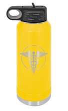 Load image into Gallery viewer, Caduceus Laser Engraved Water Bottle (Etched)
