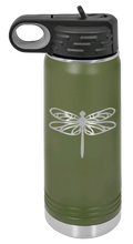 Load image into Gallery viewer, Dragonfly Laser Engraved Water Bottle (Etched)
