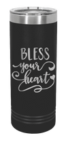 Load image into Gallery viewer, Bless Your Heart Laser Engraved Skinny Tumbler (Etched)
