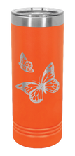 Load image into Gallery viewer, Butterflies Laser Engraved Skinny Tumbler (Etched)
