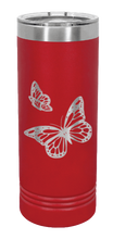 Load image into Gallery viewer, Butterflies Laser Engraved Skinny Tumbler (Etched)
