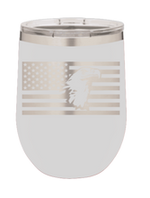 Load image into Gallery viewer, Eagle Flag 1 Laser Engraved Wine Tumbler (Etched)
