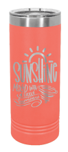 Load image into Gallery viewer, Sunshine Mixed With Hurricane Engraved Skinny Tumbler (Etched)
