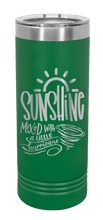 Load image into Gallery viewer, Sunshine Mixed With Hurricane Engraved Skinny Tumbler (Etched)
