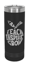 Load image into Gallery viewer, Teacher Laser Engraved Skinny Tumbler (Etched)
