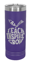 Load image into Gallery viewer, Teacher Laser Engraved Skinny Tumbler (Etched)
