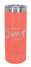 Load image into Gallery viewer, Home Sweet Home 2 Laser Engraved Skinny Tumbler (Etched)
