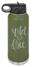 Load image into Gallery viewer, Wild &amp; Free Laser Engraved Water Bottle (Etched)
