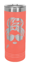 Load image into Gallery viewer, Hair Bun Laser Engraved Skinny Tumbler (Etched)
