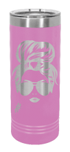 Load image into Gallery viewer, Hair Bun Laser Engraved Skinny Tumbler (Etched)
