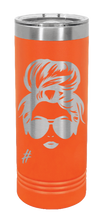 Load image into Gallery viewer, Hair Bun Laser Engraved Skinny Tumbler (Etched)
