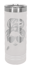 Load image into Gallery viewer, Hair Bun Laser Engraved Skinny Tumbler (Etched)
