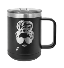 Load image into Gallery viewer, Hair Bun - Customizable - Laser Engraved Mug (Etched)
