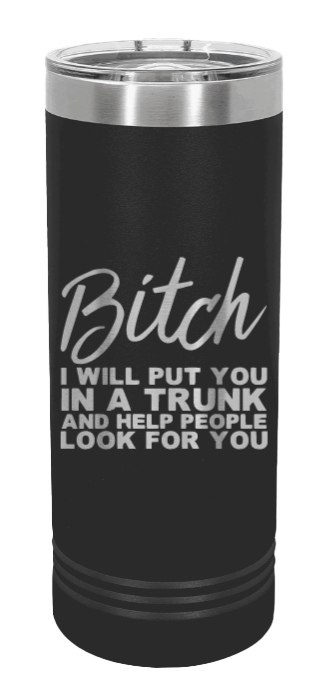 I Will Help People Look For You Engraved Skinny Tumbler (Etched)