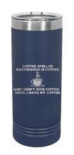 Load image into Gallery viewer, Coffee Spelled Backward is EEFFOC Laser Engraved Skinny Tumbler (Etched)
