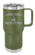 Load image into Gallery viewer, Coffee spelled backward EEFFOC Laser Engraved Mug  Etched)*
