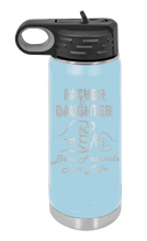 Load image into Gallery viewer, Father &amp; Daughter - Best Friends for Life Fist Bump Laser Engraved Water Bottle (Etched)
