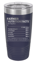 Load image into Gallery viewer, Father Nutrition Facts Laser Engraved Tumbler (Etched)

