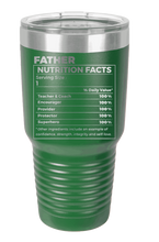 Load image into Gallery viewer, Father Nutrition Facts Laser Engraved Tumbler (Etched)
