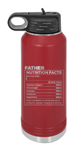 Load image into Gallery viewer, Father Nutrition Facts Laser Engraved Water Bottle (Etched)
