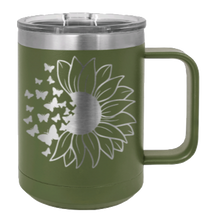 Load image into Gallery viewer, Sunflower Butterfly Laser Engraved Mug (Etched)
